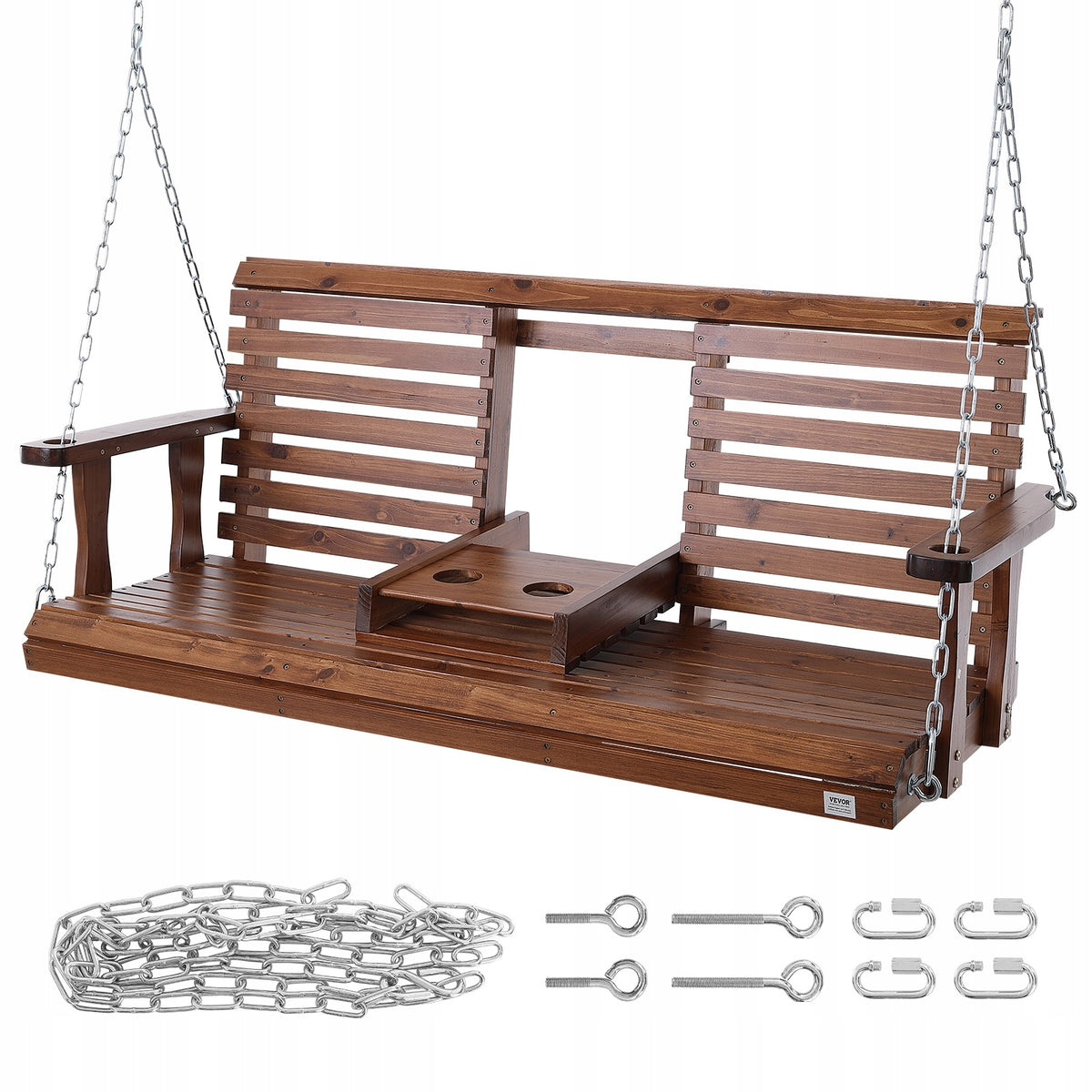 VEVOR CEDAR GARDEN SWING 1523X710X600 MM STURDY AND DURABLE