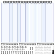 VEVOR PVC STRIP CURTAIN 6-PACK 915X2134MM THICKNESS 2MM STRONG AND DURABLE