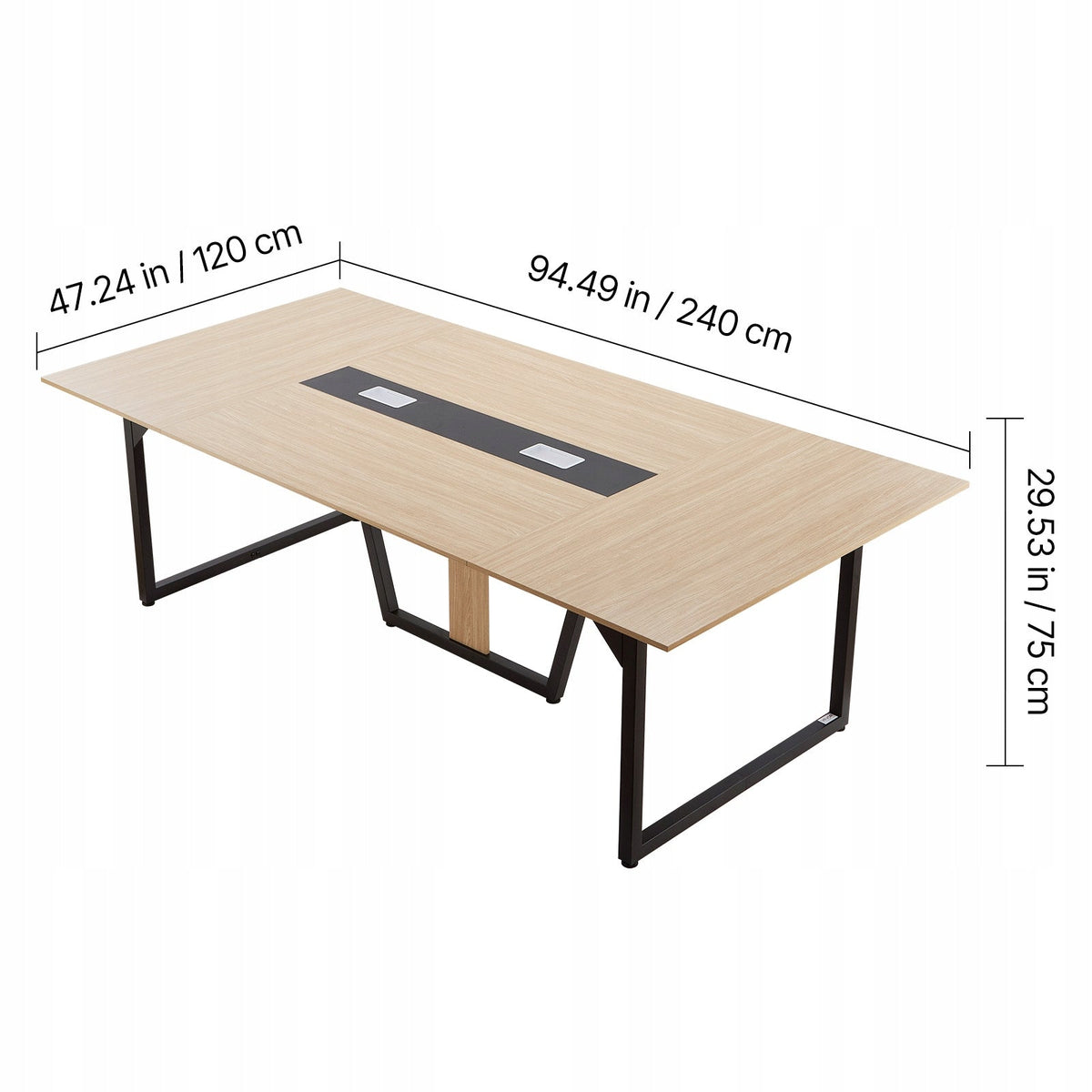 VEVOR CONFERENCE TABLE 240X120 CM FOR 10 PEOPLE SOLID STRONG EASY ASSEMBLY