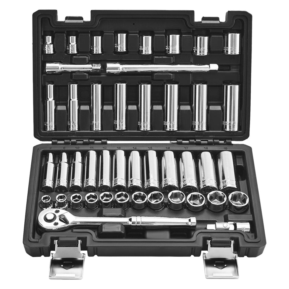 VEVOR SOCKET AND RATCHET SET 44-PIECE 9.5 MM PREMIUM CR-V