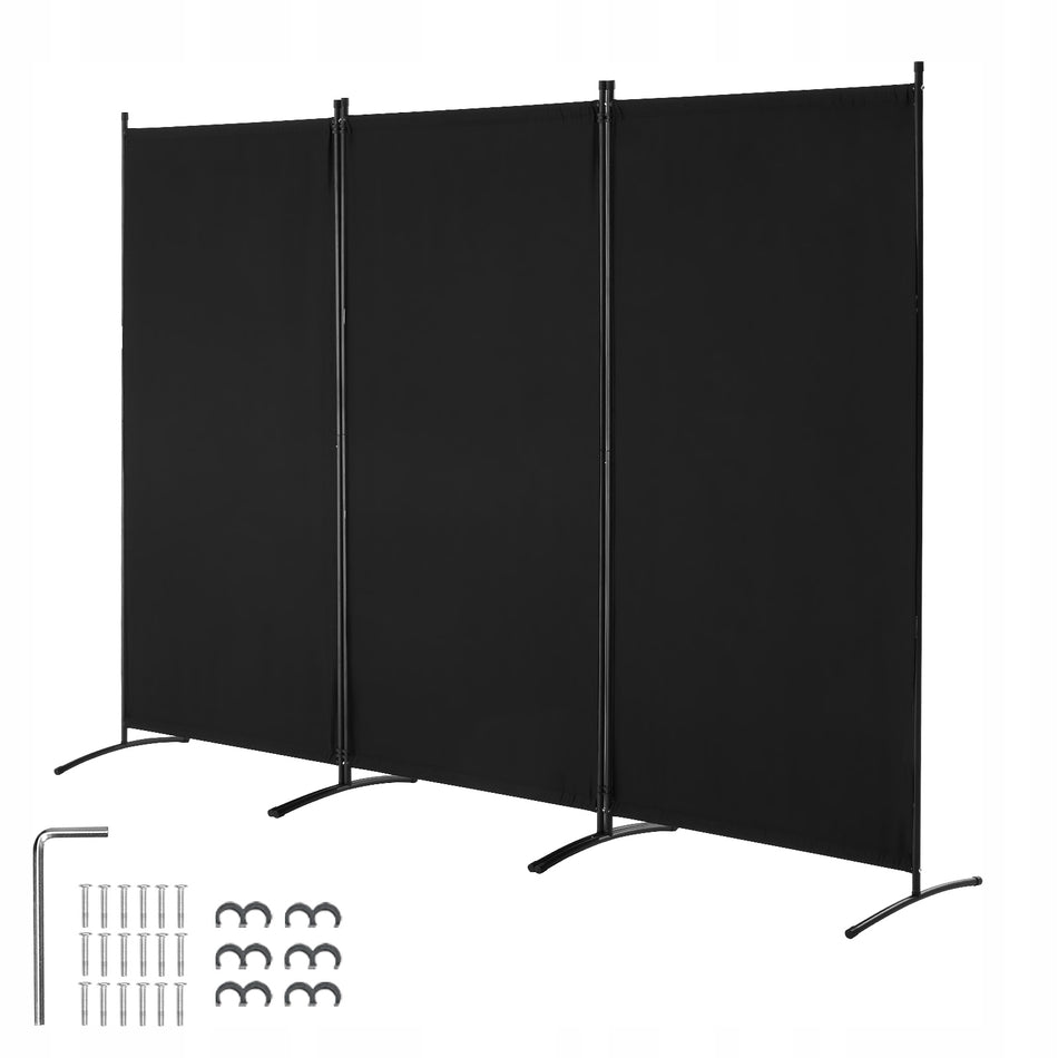 VEVOR 3-PANEL FOLDING ROOM DIVIDER BLACK