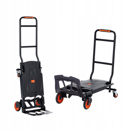 VEVOR 2-IN-1 FOLDING HAND TRUCK 136 KG CAPACITY STURDY AND PRACTICAL