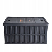 VEVOR SET OF 3 FOLDABLE PP BOXES 65L BLACK STRONG AND ERGONOMIC