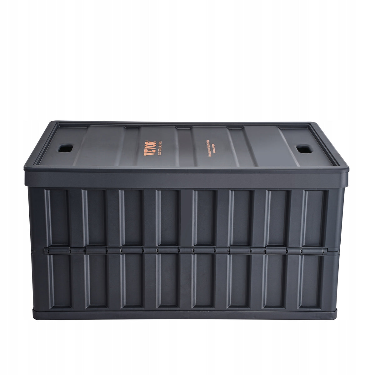 VEVOR SET OF 3 FOLDABLE PP BOXES 65L BLACK STRONG AND ERGONOMIC