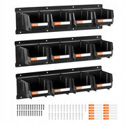 VEVOR HEAVY DUTY STACKABLE WALL BINS 12 PCS 137X105X75 MM