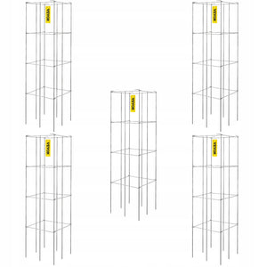 VEVOR Professional Tomato Cages 30x30x117 cm, 5 PCS, Heavy-Duty Steel