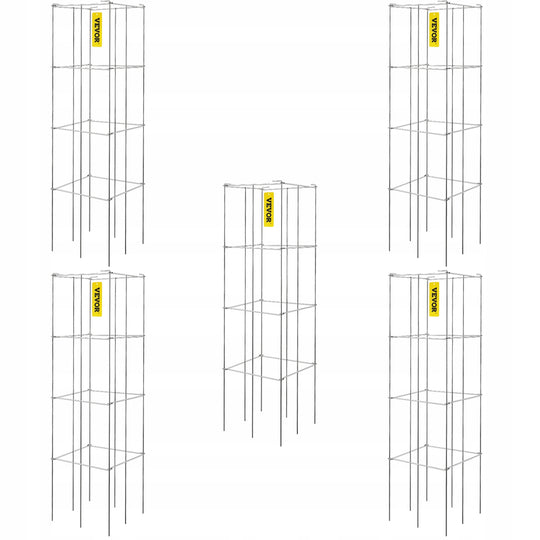 VEVOR Professional Tomato Cages 30x30x117 cm, 5 PCS, Heavy-Duty Steel