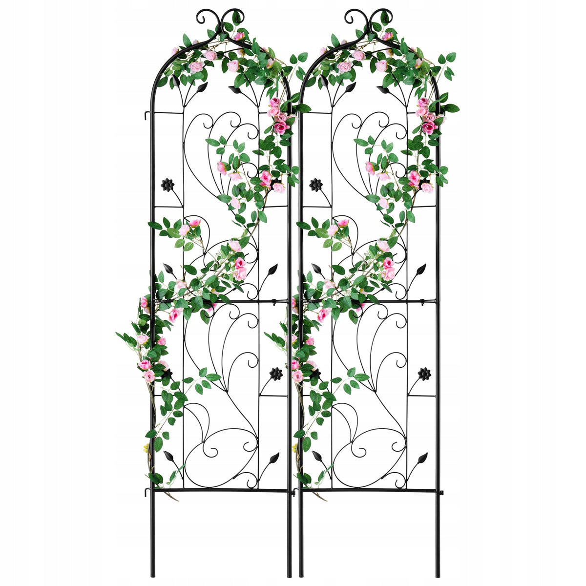 VEVOR SET OF 2 RUSTPROOF METAL TRELLISES 38X152 CM FOR PLANTS