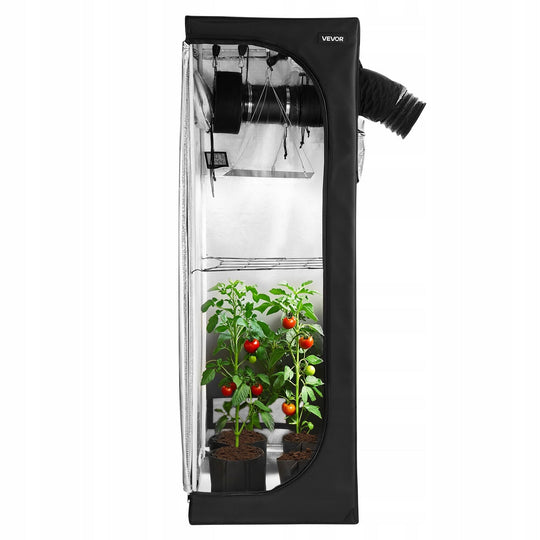 VEVOR 60X60X180 CM PROFESSIONAL GROW TENT WITH LED AND VENTILATION