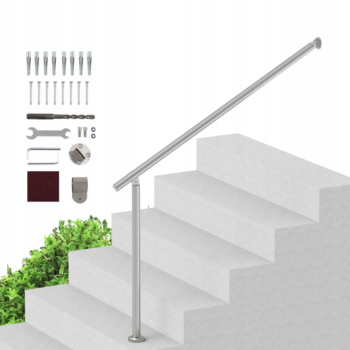 VEVOR 120CM OUTDOOR STAIR HANDRAIL STRONG ADJUSTABLE BEST