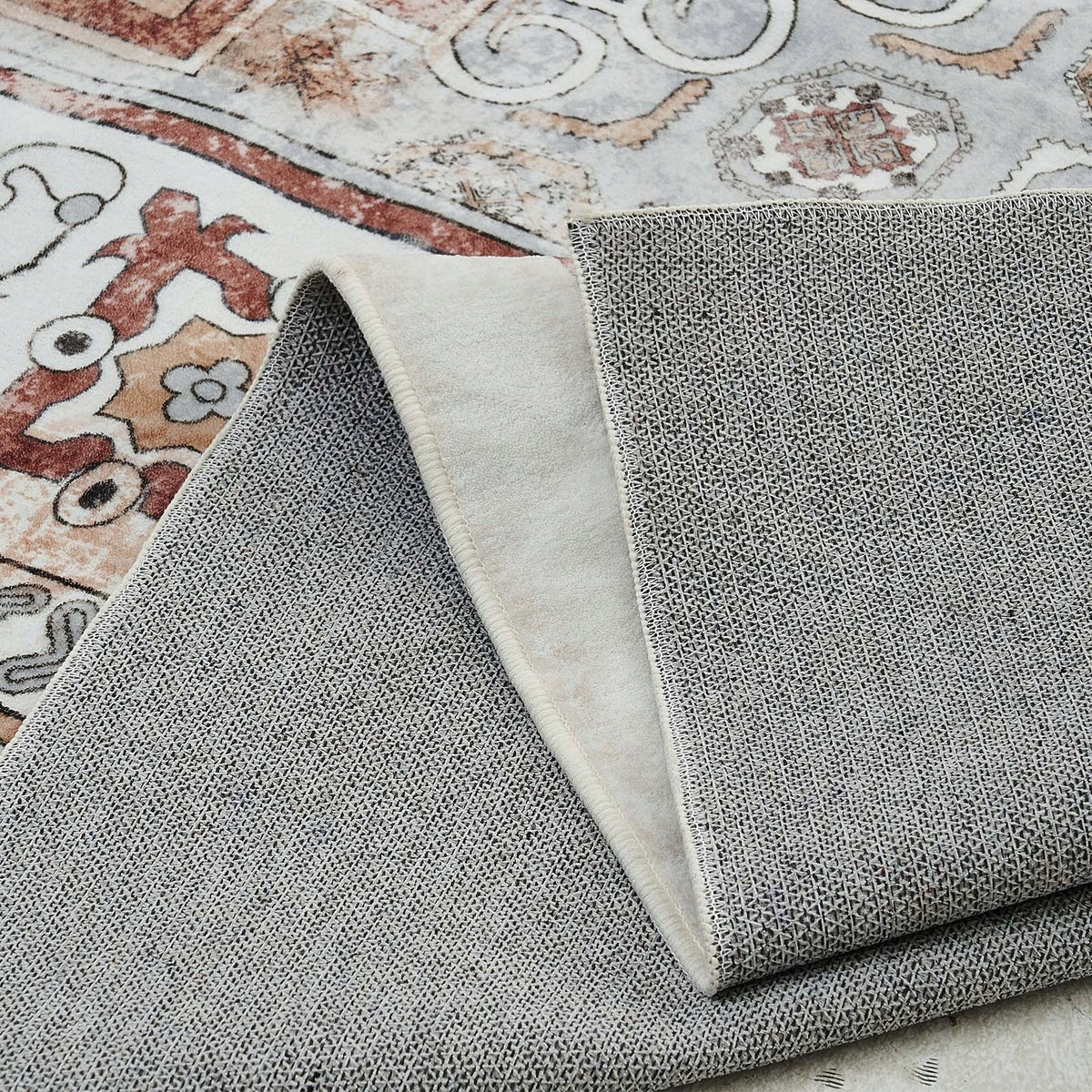 RUG VEVOR 2439X3048 MM BROWN-RED SHORT PILE WASHABLE