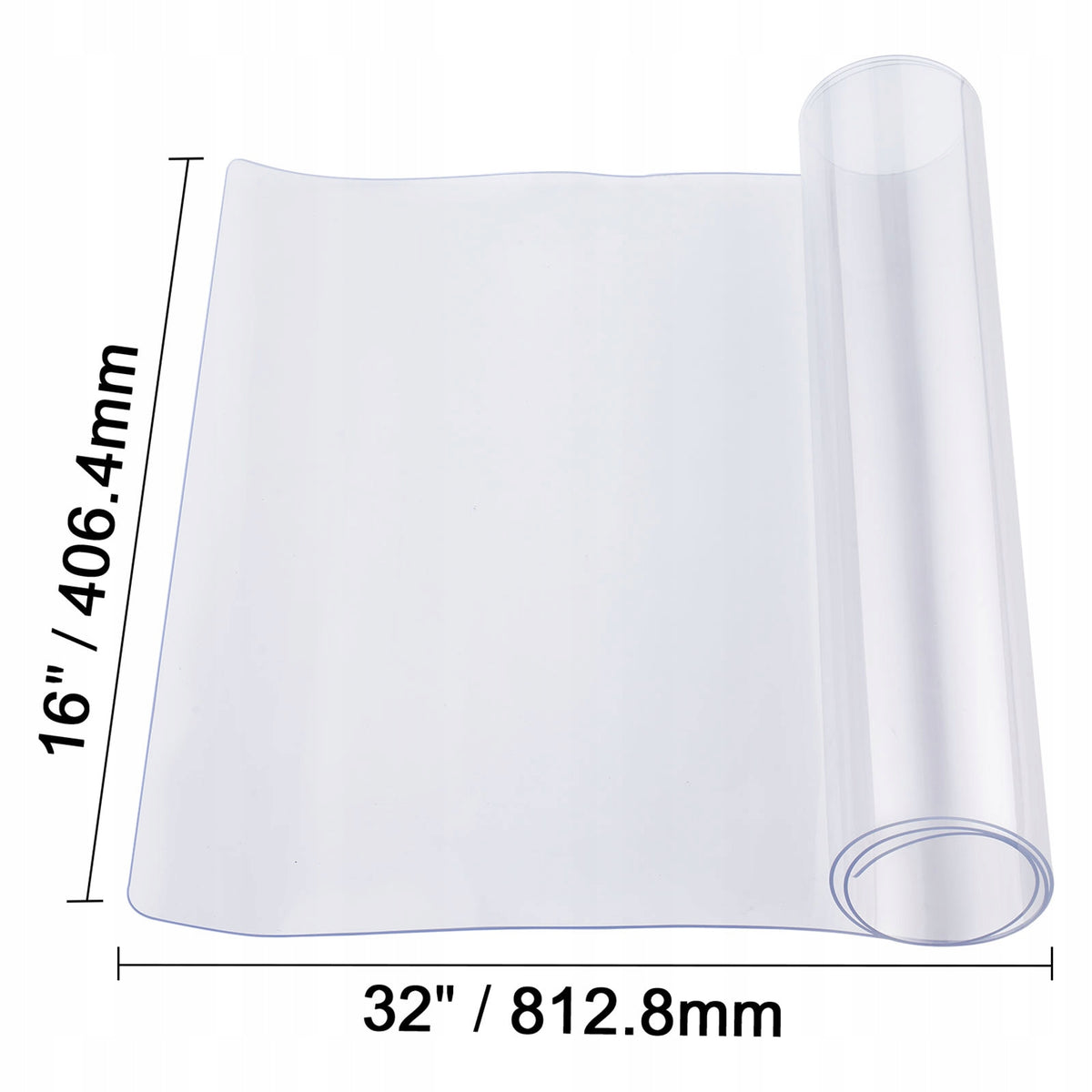 VEVOR PLASTIC TABLECLOTH 16X32 INCH CLEAR THICKNESS 1.5 MM PVC STRONG
