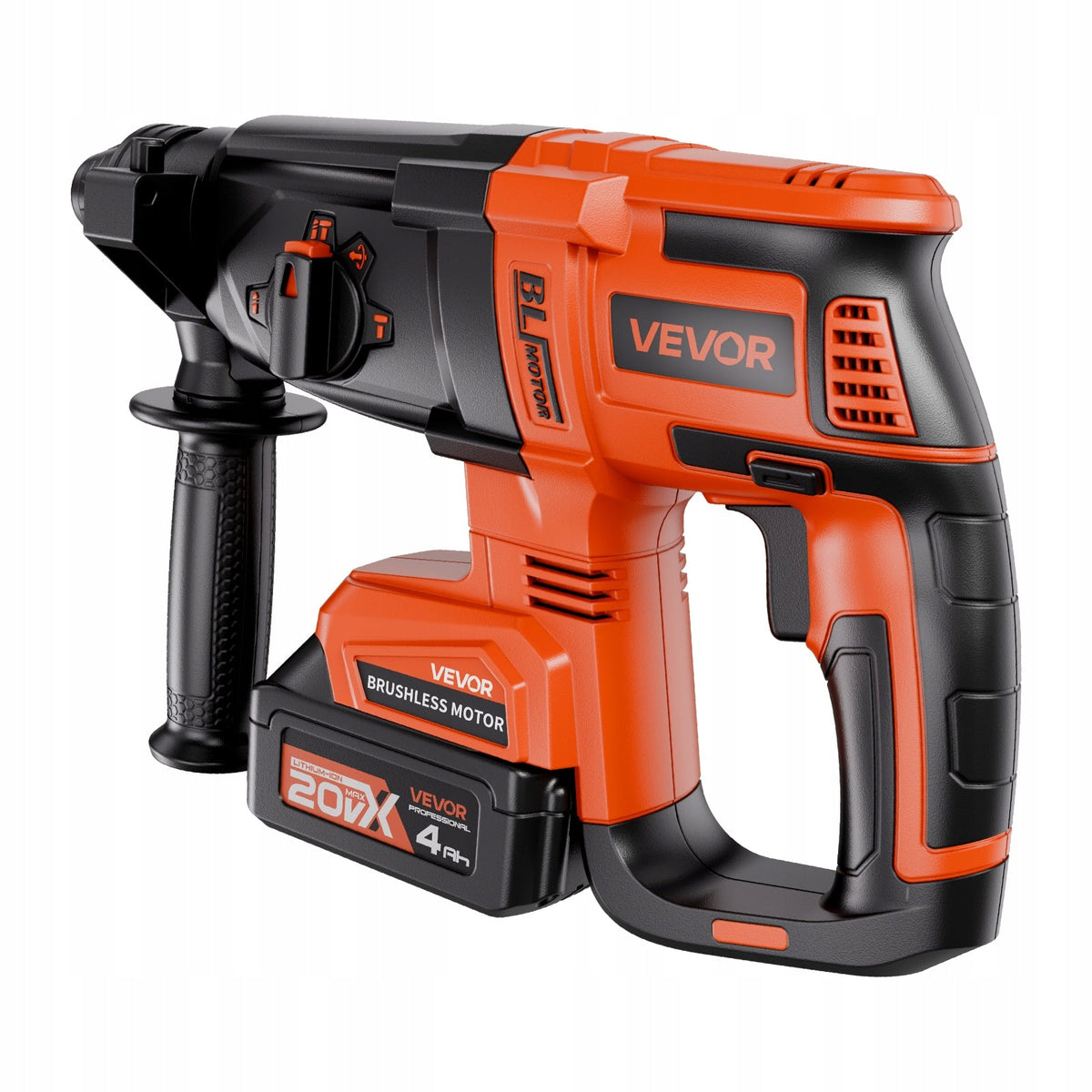 VEVOR 20V BRUSHLESS IMPACT DRILL DRIVER POWERFUL MOTOR 4 AH SDS