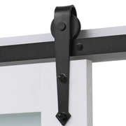 VEVOR 914x2134mm Premium White MDF and Glass Sliding Door System