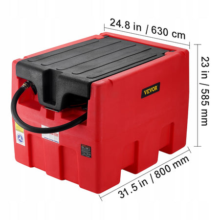VEVOR portable fuel tank for diesel and petrol, 48 gallons, 12V pump