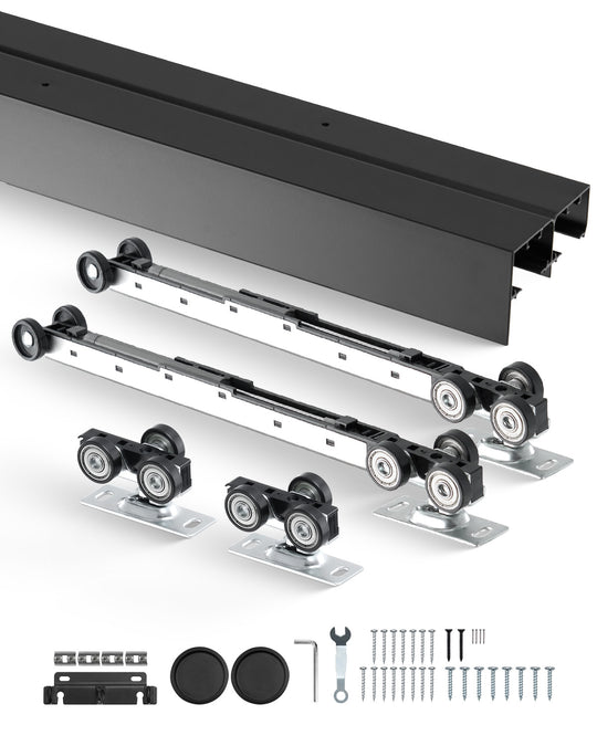 VEVOR SLIDING DOOR TRACK SET 2438MM ALUMINUM HEAVY DUTY SYSTEM