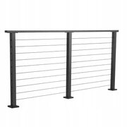 PROFESSIONAL COMPLETE VEVOR BALUSTRADE KIT 198 CM MATTE BLACK STEEL