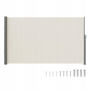 VEVOR SIDE AWNING 160X300 CM BEIGE POLYESTER 180G STRONG IRON FRAME
