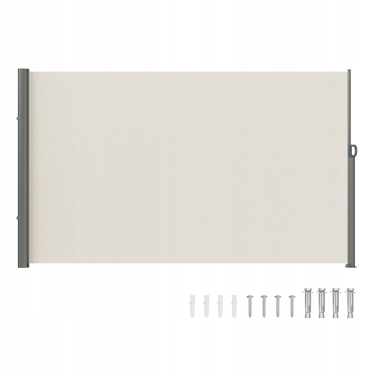 VEVOR SIDE AWNING 160X300 CM BEIGE POLYESTER 180G STRONG IRON FRAME