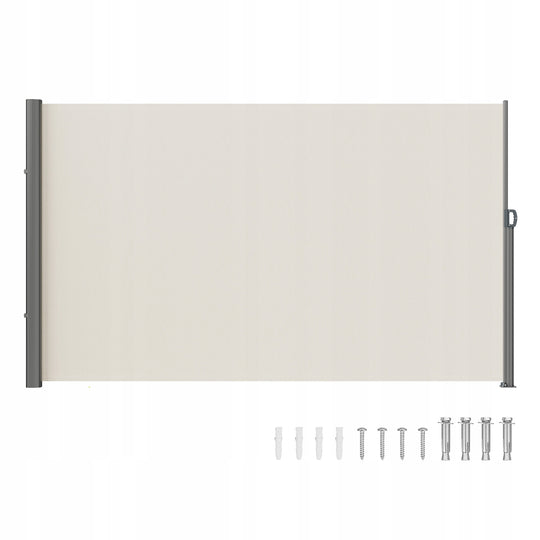 VEVOR SIDE AWNING 160X300 CM BEIGE POLYESTER 180G STRONG IRON FRAME