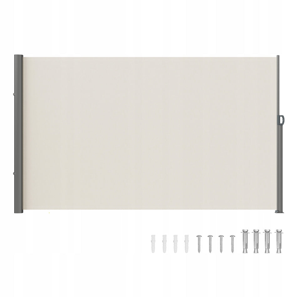 VEVOR SIDE AWNING 160X300 CM BEIGE POLYESTER 180G STRONG IRON FRAME