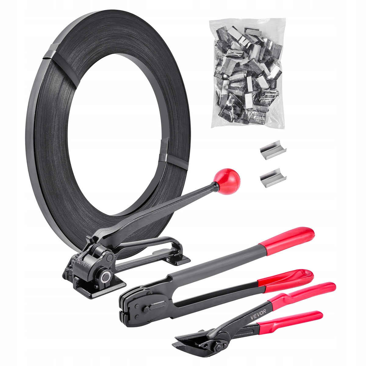 PROFESSIONAL STEEL STRAPPING KIT VEVOR 5 PIECES 183M 300