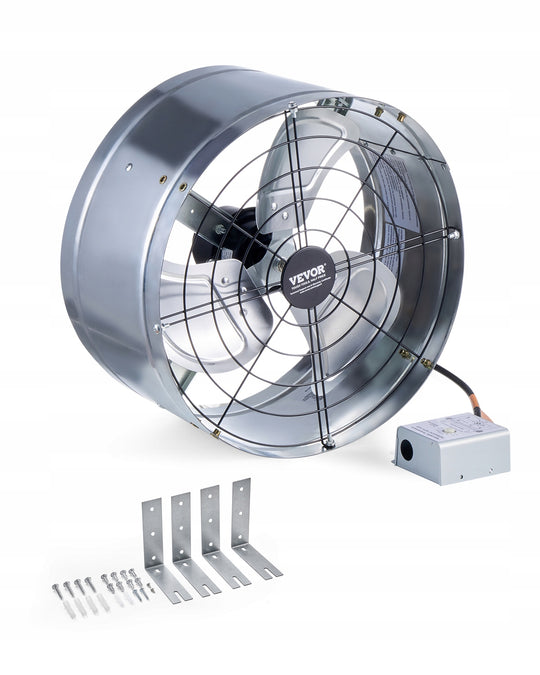 VEVOR ATTIC EXHAUST FAN 380X200MM 1300 CFM GABLE MOUNTED THERMOSTAT