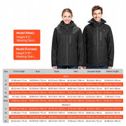 VEVOR HEATED JACKET FOR MEN WITH 7.4V BATTERY, 5 HEATING ZONES, WATERPROOF