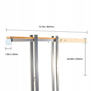 VEVOR SLIDING DOOR 915X2035 MM WHITE 5-PIECE ASSEMBLY KIT