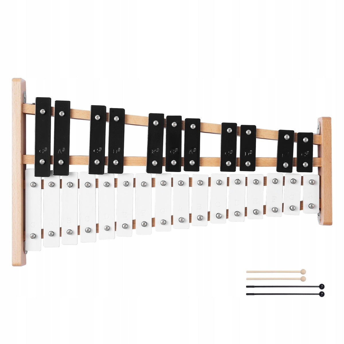 VEVOR 27-NOTE GLOCKENSPIEL PROFESSIONAL PERCUSSION XYLOPHONE SET WITH MALLETS