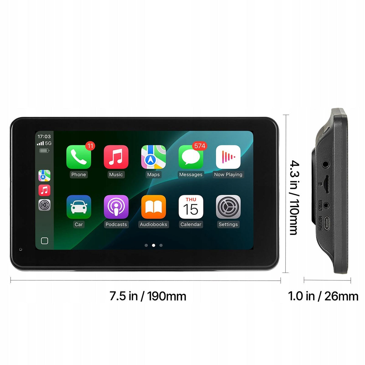 VEVOR WIRELESS CAR RADIO 7-INCH HD TOUCH SCREEN CARPLAY