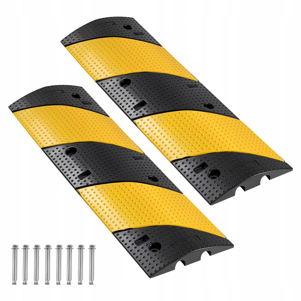 VEVOR CABLE PROTECTOR 100 CM 2-CHANNEL RUBBER CABLE RAMP HEAVY DUTY 9979