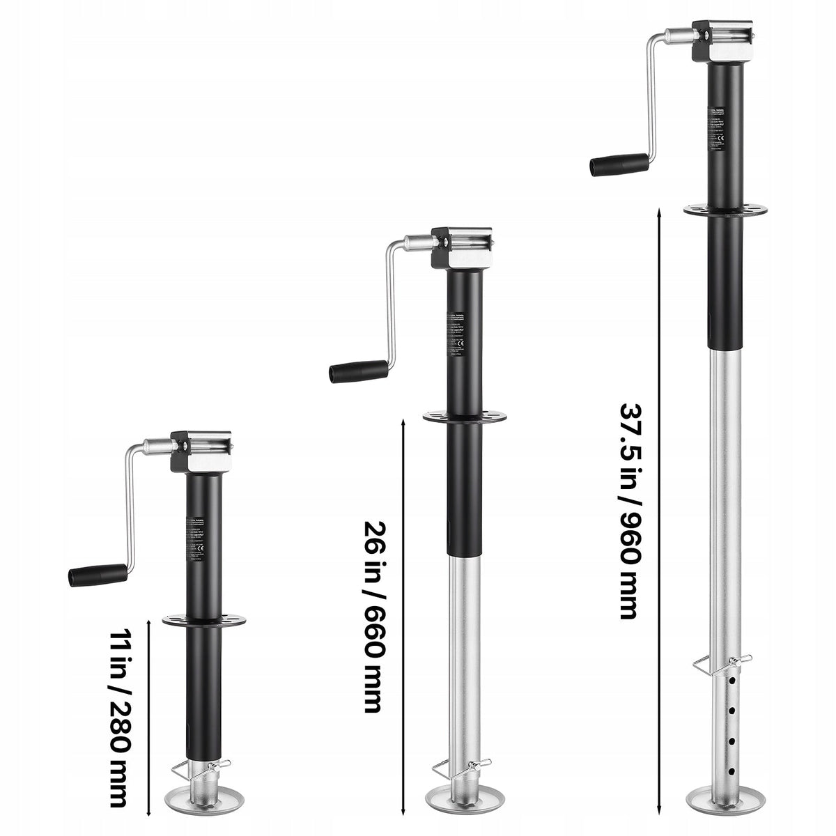 VEVOR A-FRAME TRAILER JACK 2267 KG ADJUSTABLE 381 MM SUPPORT SOLID