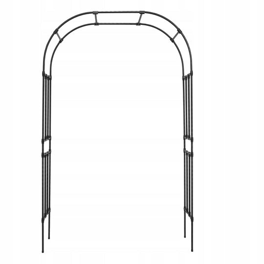 VEVOR GARDEN ARCH 2400X1500X400 MM STURDY BLACK ROSE ARCH TRELLIS