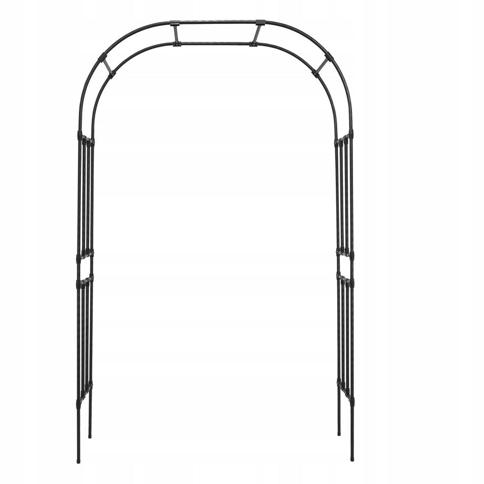 VEVOR GARDEN ARCH 2400X1500X400 MM STURDY BLACK ROSE ARCH TRELLIS