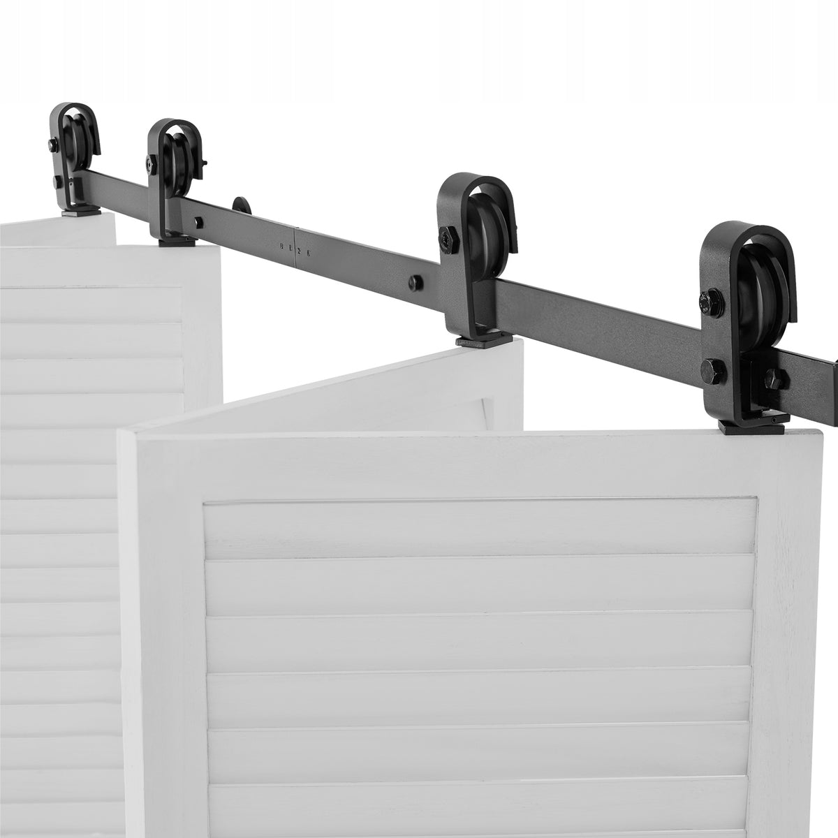 VEVOR 76 Professional Barn Door Hardware Kit Black 150KG