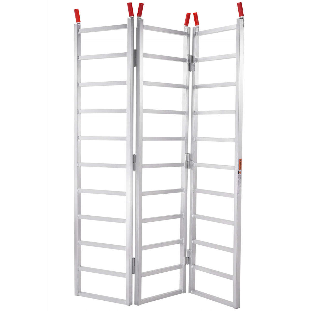 VEVOR ALUMINUM RAMPS TRIPLE FOLDING RAMP 1500LBS WITH STRAPS