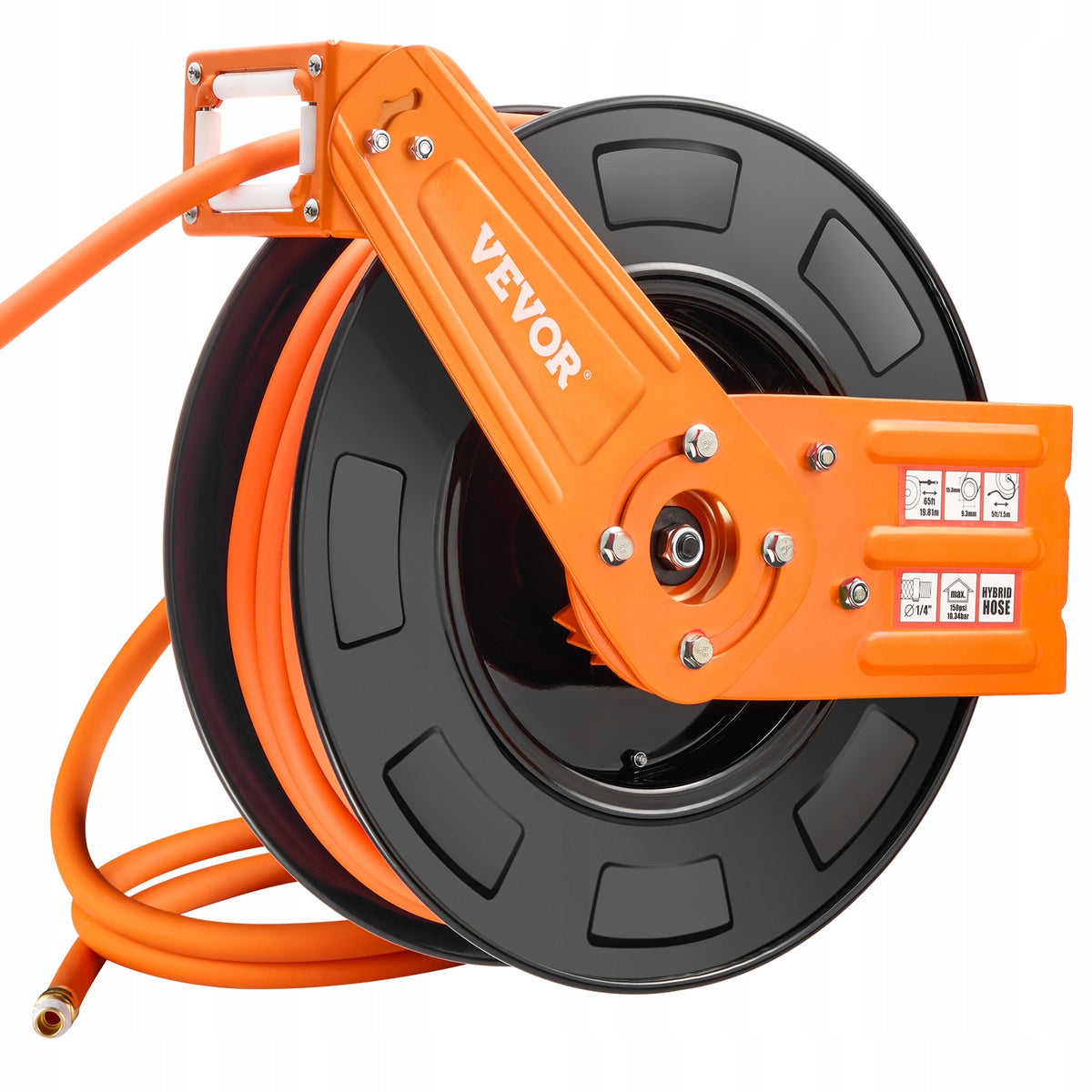 VEVOR Air Hose Reel 9.52mm x 19.81m Hybrid Hose Automatic