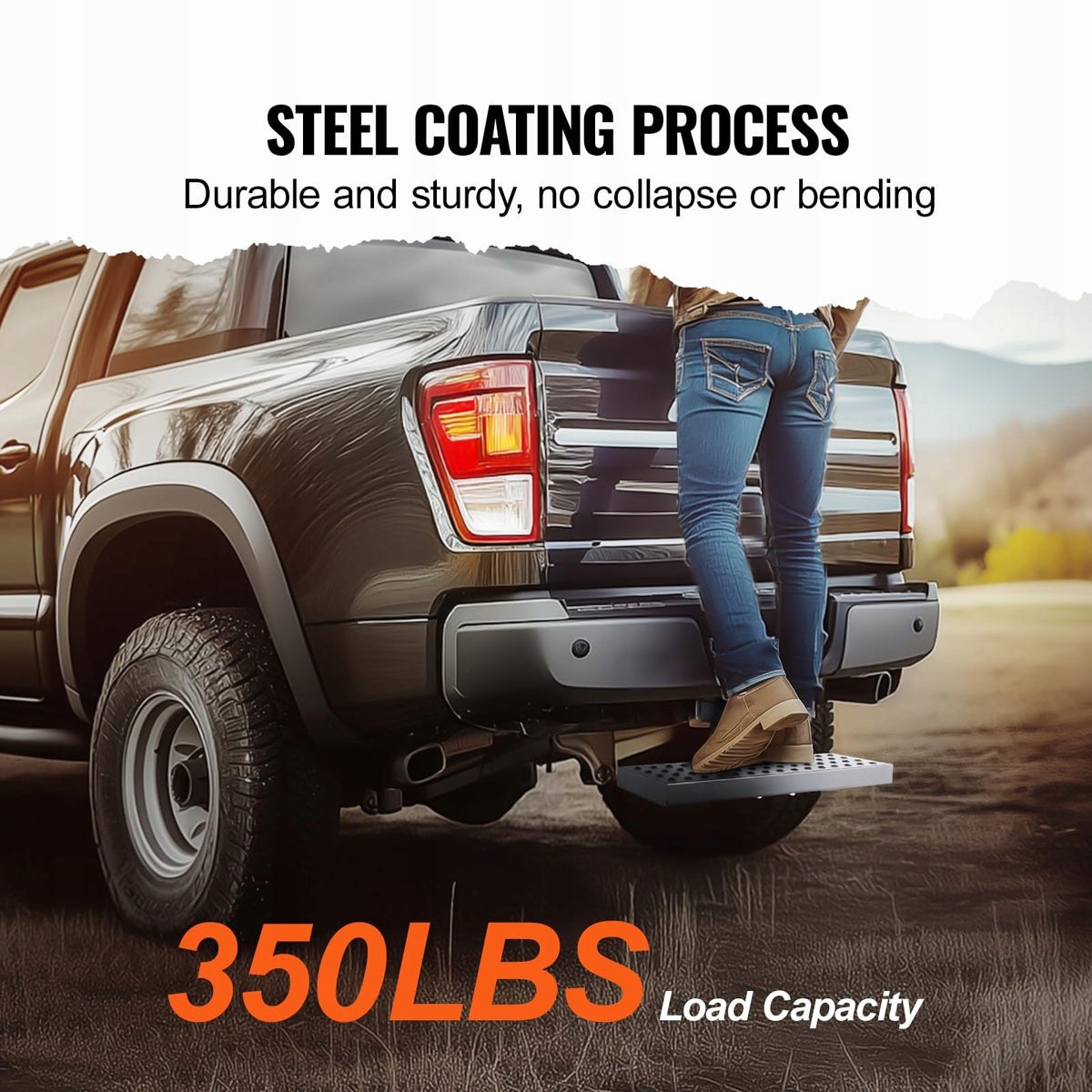 VEVOR TOW HITCH STEP 50.8MM HEAVY DUTY STEEL 158KG UNIVERSAL FOR