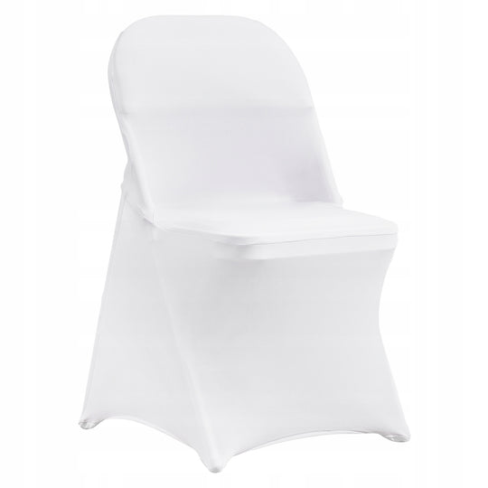 VEVOR FOLDING CHAIR COVERS ELASTIC SPANDEX 50 PCS WHITE