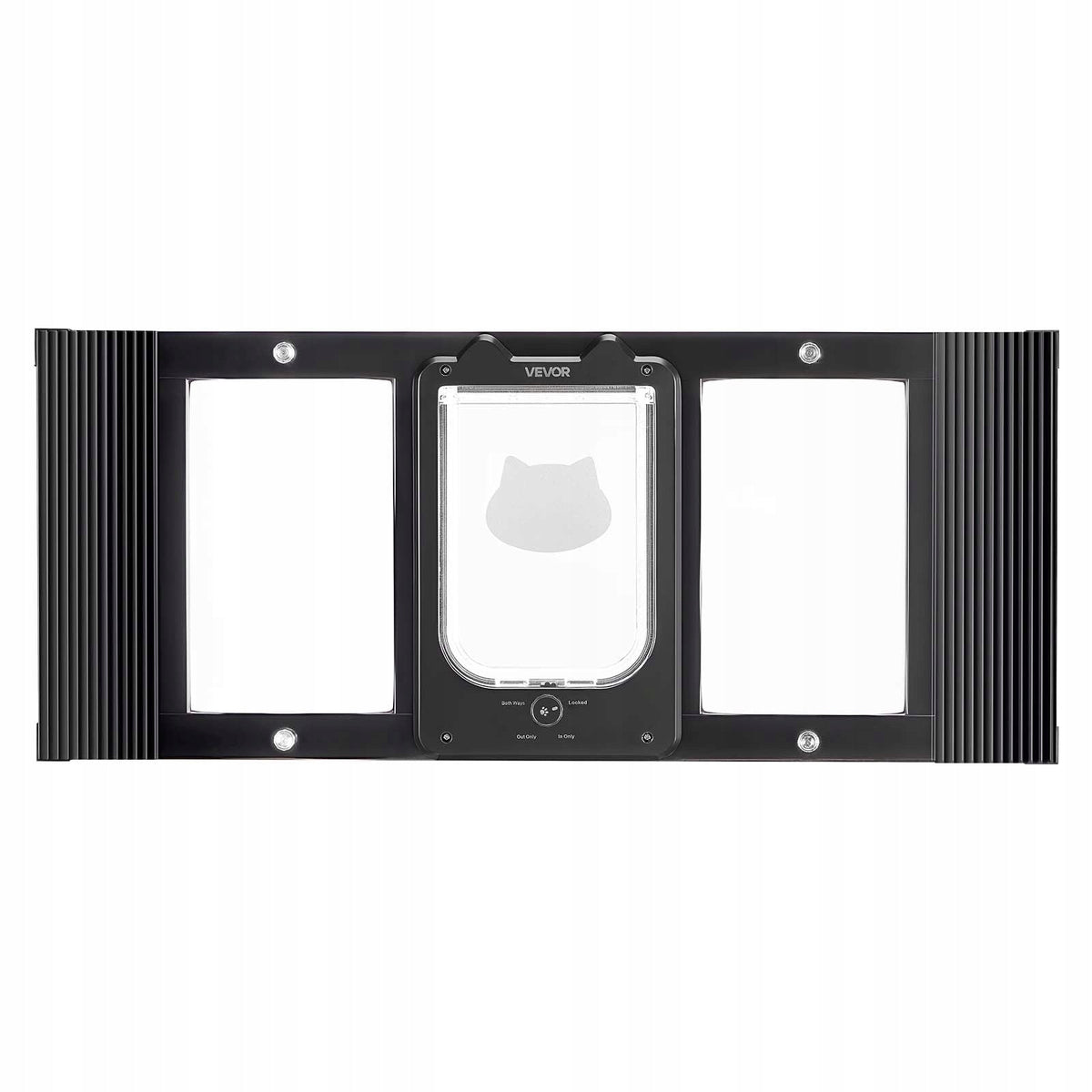 VEVOR ADJUSTABLE CAT FLAP 787-914MM ALUMINUM BLACK STRONG