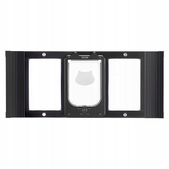 VEVOR ADJUSTABLE CAT FLAP 787-914MM ALUMINUM BLACK STRONG