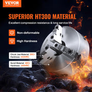 VEVOR 3-JAW LATHE CHUCK K11-250 250MM SELF-CENTERING STRONG HT300