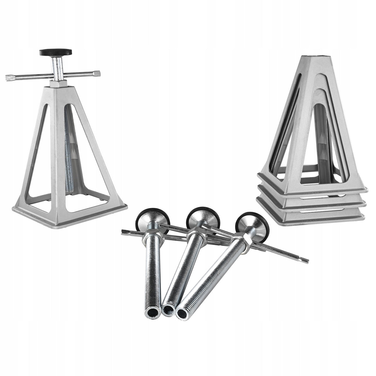 VEVOR 4-PIECE 2.72T ADJUSTABLE LIFT CART HEAVY DUTY