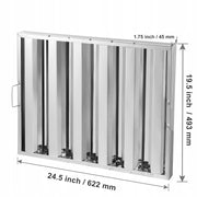 VEVOR KITCHEN HOOD FILTERS 2 PCS STAINLESS STEEL 622X493MM DURABLE