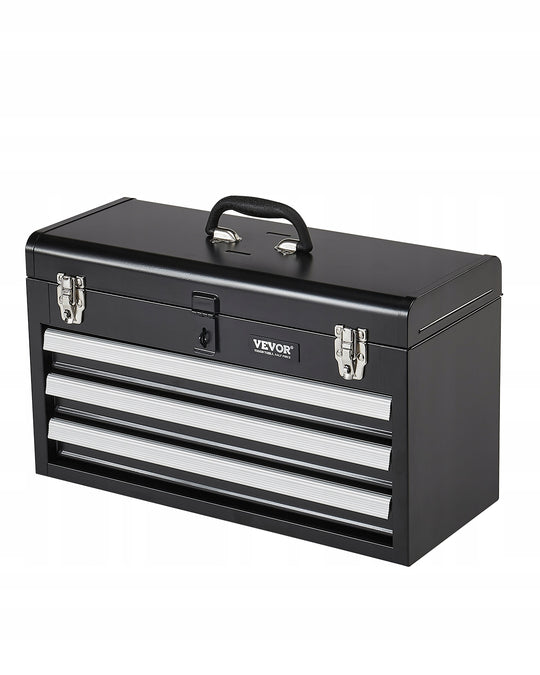 VEVOR PROFESSIONAL 520X218X304 MM TOOL BOX WITH 3 DRAWERS
