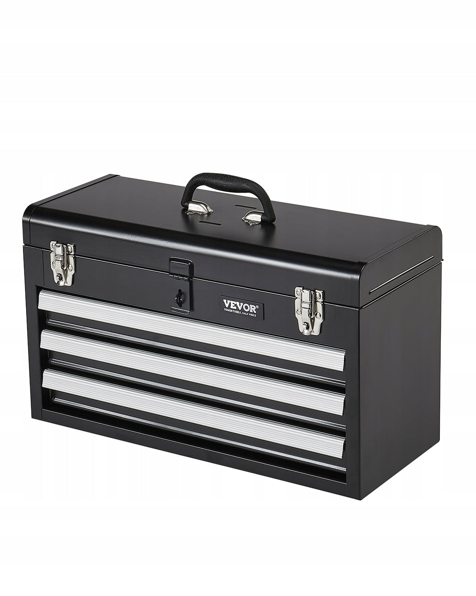 VEVOR PROFESSIONAL 520X218X304 MM TOOL BOX WITH 3 DRAWERS
