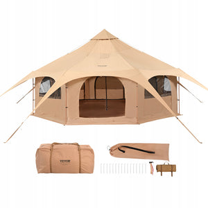 VEVOR 5M X 2.8M COTTON TC BELL TENT PREMIUM CAMPING YURT