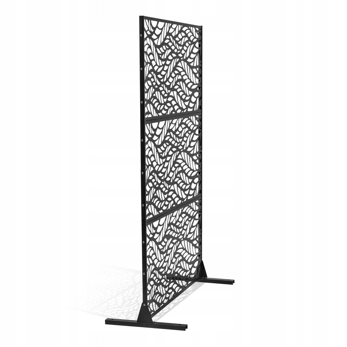 VEVOR 3-PIECE METAL FIREPLACE SCREEN 120X50.8X183 CM BLACK STURDY SCREEN
