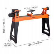 VEVOR WOOD LATHE 1.5 HP 1100W VARIABLE SPEED 0-3200 RPM